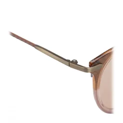 Bottega Veneta - Acetate Round Sunglasses - Brown Pink - Sunglasses - Bottega Veneta Eyewear - Avvenice