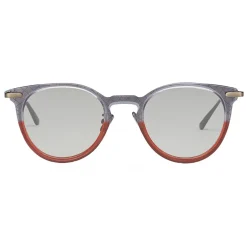 Bottega Veneta - Acetate Round Sunglasses - Grey Transparent - Sunglasses - Bottega Veneta Eyewear - Avvenice