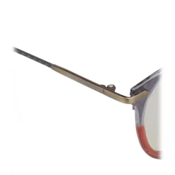 Bottega Veneta - Acetate Round Sunglasses - Grey Transparent - Sunglasses - Bottega Veneta Eyewear - Avvenice