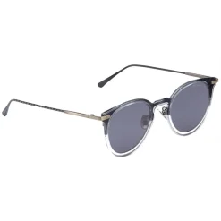 Bottega Veneta - Acetate Round Sunglasses - Grey Black - Sunglasses - Bottega Veneta Eyewear - Avvenice