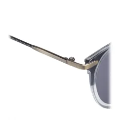 Bottega Veneta - Acetate Round Sunglasses - Grey Black - Sunglasses - Bottega Veneta Eyewear - Avvenice
