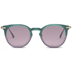 Bottega Veneta - Acetate Round Sunglasses - Green Violet - Sunglasses - Bottega Veneta Eyewear - Avvenice