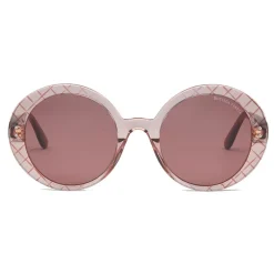Bottega Veneta - Acetate Round Oversize Sunglasses - Pink - Sunglasses - Bottega Veneta Eyewear - Avvenice