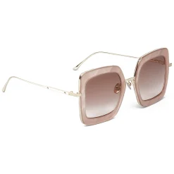 Bottega Veneta - Acetate Square Oversize Sunglasses - Brown Gold - Sunglasses - Bottega Veneta Eyewear - Avvenice