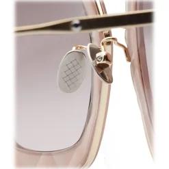 Bottega Veneta - Acetate Square Oversize Sunglasses - Brown Gold - Sunglasses - Bottega Veneta Eyewear - Avvenice