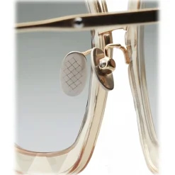 Bottega Veneta - Acetate Square Oversize Sunglasses - Yellow Gold Green - Sunglasses - Bottega Veneta Eyewear - Avvenice