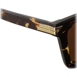 Bottega Veneta - Acetate Square Oversize Sunglasses - Havana Brown - Sunglasses - Bottega Veneta Eyewear - Avvenice