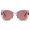 Bottega Veneta - Acetate Square Oversize Sunglasses - Pink - Sunglasses - Bottega Veneta Eyewear - Avvenice