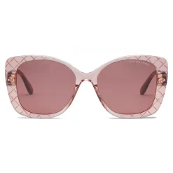 Bottega Veneta - Acetate Square Oversize Sunglasses - Pink - Sunglasses - Bottega Veneta Eyewear - Avvenice