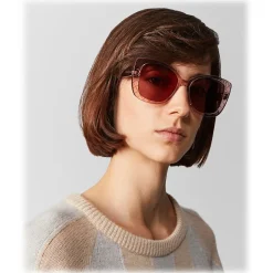 Bottega Veneta - Acetate Square Oversize Sunglasses - Pink - Sunglasses - Bottega Veneta Eyewear - Avvenice