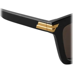 Bottega Veneta - Acetate Square Oversize Sunglasses - Black Grey - Sunglasses - Bottega Veneta Eyewear - Avvenice