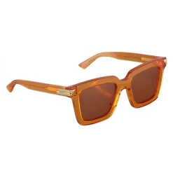Bottega Veneta - Acetate Square Oversize Sunglasses - Orange - Sunglasses - Bottega Veneta Eyewear - Avvenice