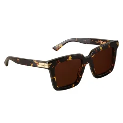 Bottega Veneta - Acetate Square Oversize Sunglasses - Brown - Sunglasses - Bottega Veneta Eyewear - Avvenice