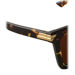 Bottega Veneta - Acetate Square Oversize Sunglasses - Brown - Sunglasses - Bottega Veneta Eyewear - Avvenice