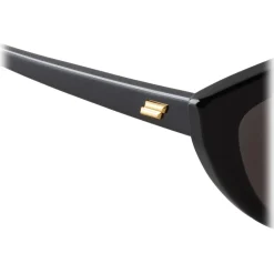 Bottega Veneta - Acetate Teardrop Sunglasses - Black Grey - Sunglasses - Bottega Veneta Eyewear - Avvenice