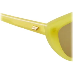 Bottega Veneta - Acetate Teardrop Sunglasses - Yellow - Sunglasses - Bottega Veneta Eyewear - Avvenice