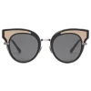 Bottega Veneta - Acetate Transparent Shiny Black Cat Eye Sunglasses - Sunglasses - Bottega Veneta Eyewear - Avvenice