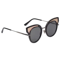 Bottega Veneta - Acetate Transparent Shiny Black Cat Eye Sunglasses - Sunglasses - Bottega Veneta Eyewear - Avvenice