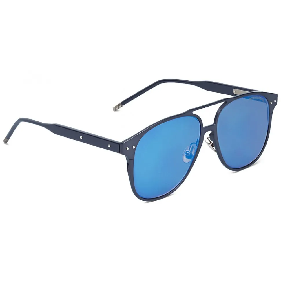 Bottega Veneta - Alluminium Aviator Sunglasses - Blue - Sunglasses - Bottega Veneta Eyewear - Avvenice