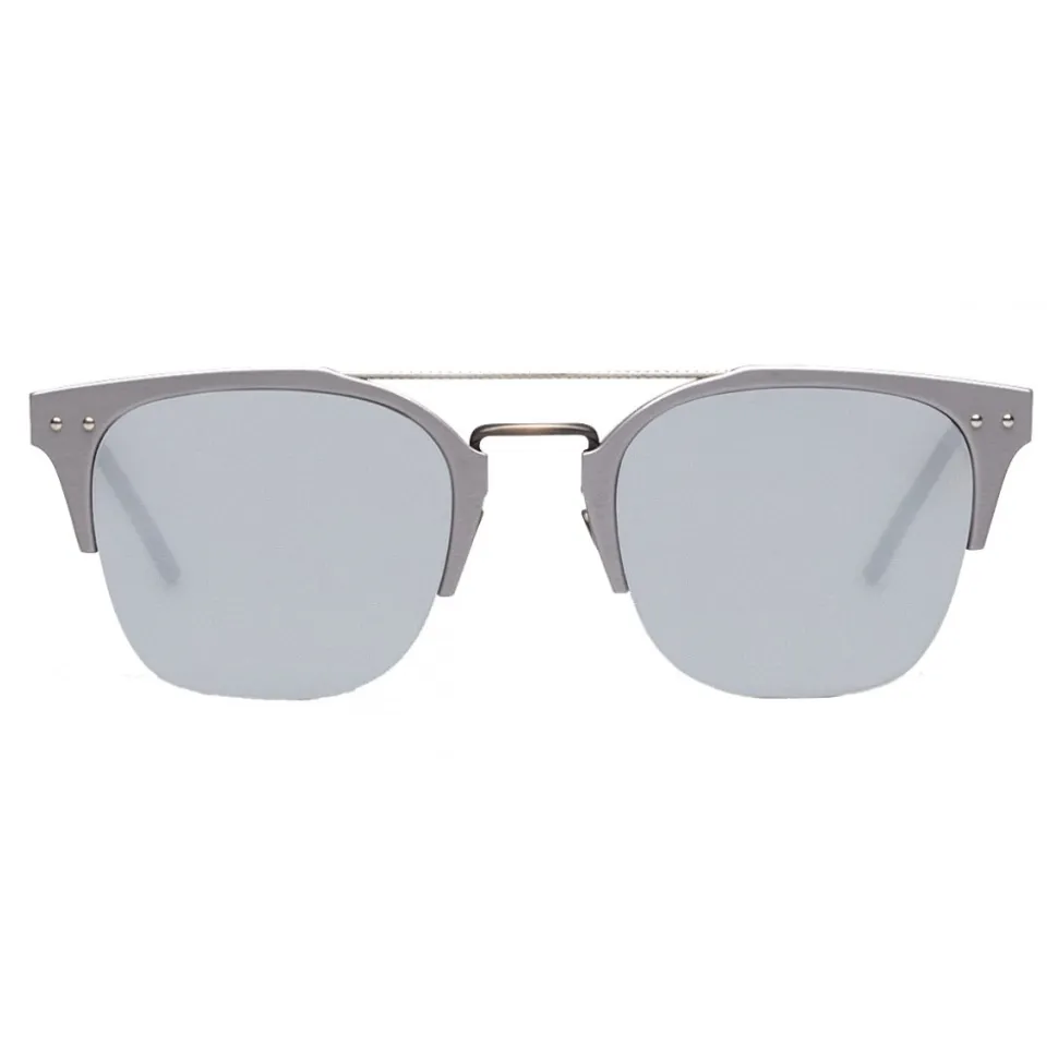 Bottega Veneta - Alluminium Classic Sunglasses - Black Gray Silver - Sunglasses - Bottega Veneta Eyewear - Avvenice