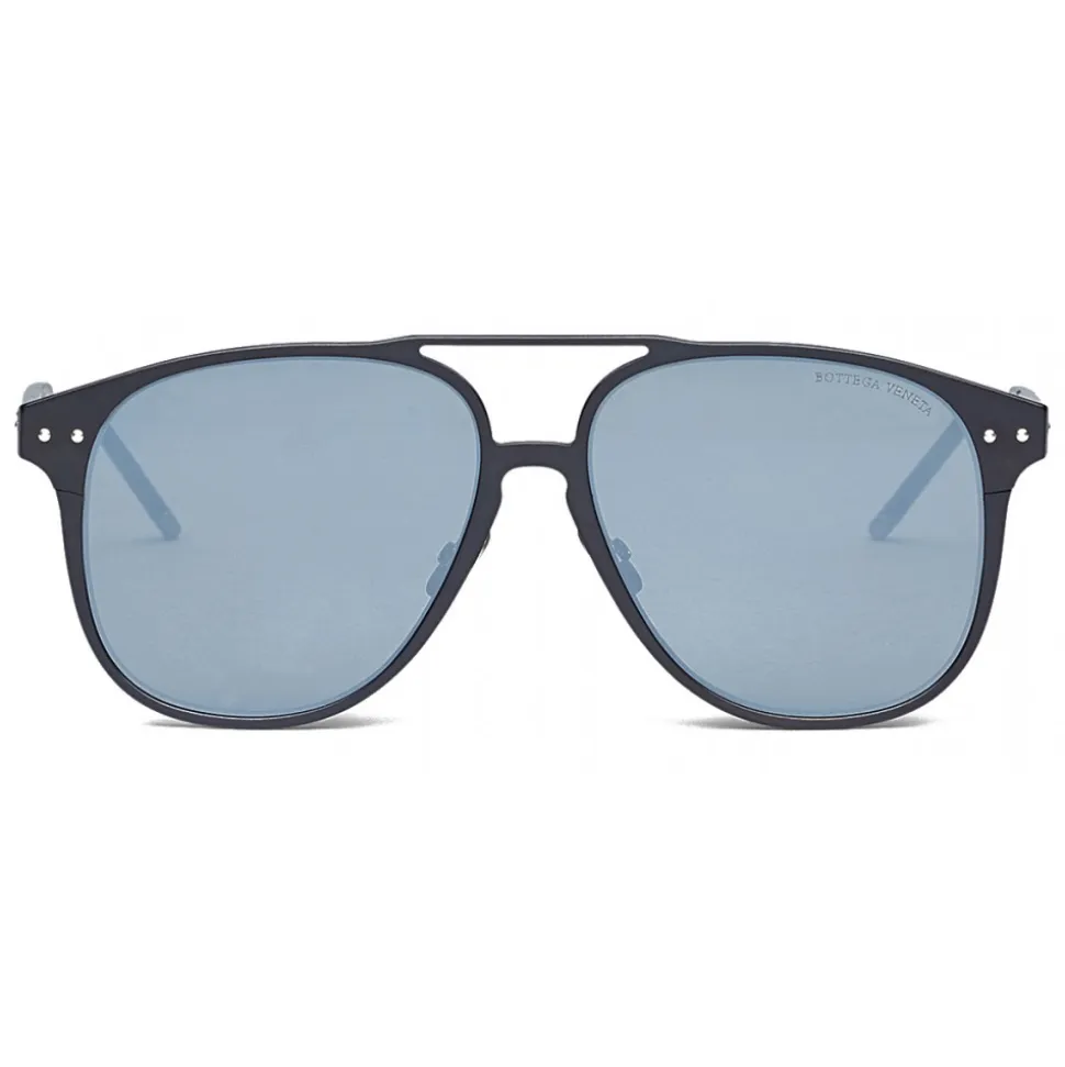 Bottega Veneta - Alluminium Aviator Sunglasses - Black Gray - Sunglasses - Bottega Veneta Eyewear - Avvenice