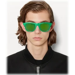 Bottega Veneta - Aluminium Classic D-Frame Sunglasses - Green - Sunglasses - Bottega Veneta Eyewear - Avvenice