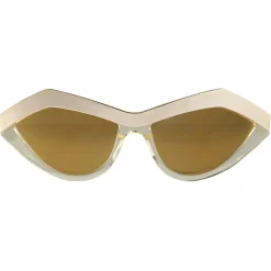 Bottega Veneta - Angular Cat-Eye Sunglasses - Champagne Gold - Sunglasses - Bottega Veneta Eyewear - Avvenice
