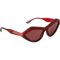 Bottega Veneta - Angular Cat-Eye Sunglasses - Dark Red Amarant - Sunglasses - Bottega Veneta Eyewear - Avvenice