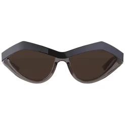 Bottega Veneta - Angular Cat-Eye Sunglasses - Black Smoke - Sunglasses - Bottega Veneta Eyewear - Avvenice