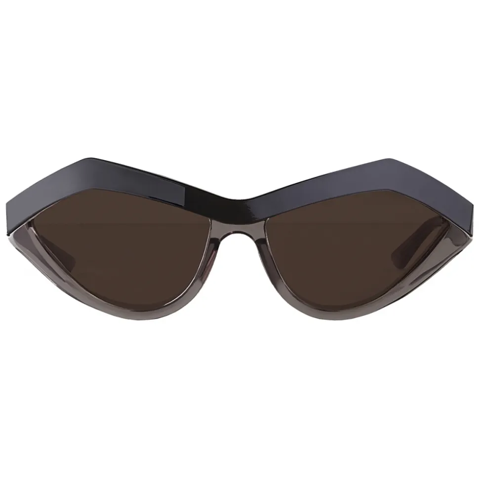 Bottega Veneta - Angular Cat-Eye Sunglasses - Black Smoke - Sunglasses - Bottega Veneta Eyewear - Avvenice