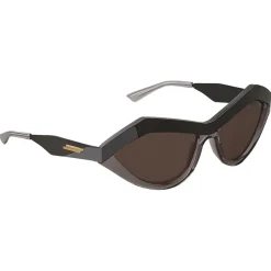 Bottega Veneta - Angular Cat-Eye Sunglasses - Black Smoke - Sunglasses - Bottega Veneta Eyewear - Avvenice