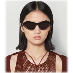 Bottega Veneta - Angular Cat-Eye Sunglasses - Black Smoke - Sunglasses - Bottega Veneta Eyewear - Avvenice