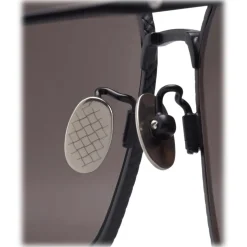 Bottega Veneta - Cross Metal Square Sunglasses - Black Grey - Sunglasses - Bottega Veneta Eyewear - Avvenice