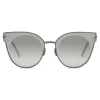 Bottega Veneta - Cross Metal Cat Eye Sunglasses - Ruthenium Green - Sunglasses - Bottega Veneta Eyewear - Avvenice
