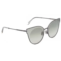 Bottega Veneta - Cross Metal Cat Eye Sunglasses - Ruthenium Green - Sunglasses - Bottega Veneta Eyewear - Avvenice