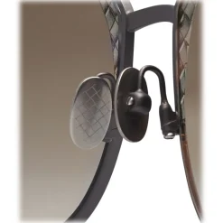 Bottega Veneta - Cross Metal Cat Eye Sunglasses - Ruthenium Green - Sunglasses - Bottega Veneta Eyewear - Avvenice