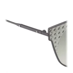 Bottega Veneta - Cross Metal Cat Eye Sunglasses - Ruthenium Green - Sunglasses - Bottega Veneta Eyewear - Avvenice