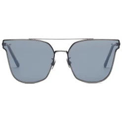 Bottega Veneta - Cross Metal Square Sunglasses - Black Grey - Sunglasses - Bottega Veneta Eyewear - Avvenice