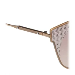 Bottega Veneta - Cross Metal Cat Eye Sunglasses - Bronze - Sunglasses - Bottega Veneta Eyewear - Avvenice