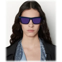 Bottega Veneta - D-Frame Sunglasses - Blue Violet - - Avvenice