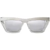 Bottega Veneta - D-Frame Sunglasses - Silver White - Sunglasses - Bottega Veneta Eyewear - Avvenice