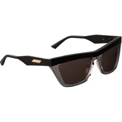 Bottega Veneta - D-Frame Sunglasses - Black Grey - Sunglasses - Bottega Veneta Eyewear - Avvenice