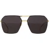 Bottega Veneta - Metal Angular Sunglasses - Brown Gold - Sunglasses - Bottega Veneta Eyewear - Avvenice