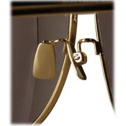 Bottega Veneta - Metal Aviator Sunglasses - Gold Brown - Sunglasses - Bottega Veneta Eyewear - Avvenice