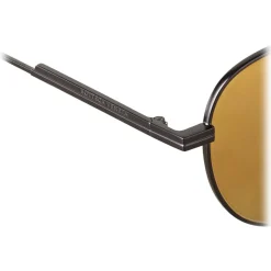 Bottega Veneta - Metal Aviator Sunglasses - Black Gold - Sunglasses - Bottega Veneta Eyewear - Avvenice