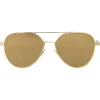 Bottega Veneta - Metal Aviator Sunglasses - Shiny Gold - Sunglasses - Bottega Veneta Eyewear - Avvenice