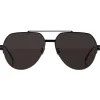Bottega Veneta - Metal Aviator Sunglasses - Grey Black - Sunglasses - Bottega Veneta Eyewear - Avvenice