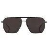 Bottega Veneta - Metal Aviator Sunglasses - Black Grey - Sunglasses - Bottega Veneta Eyewear - Avvenice