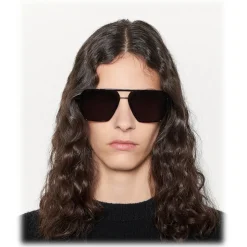 Bottega Veneta - Metal Aviator Sunglasses - Black Grey - Sunglasses - Bottega Veneta Eyewear - Avvenice