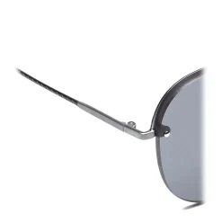 Bottega Veneta - Metal Aviator Sunglasses - Ruthenium Black Blue - Sunglasses - Bottega Veneta Eyewear - Avvenice